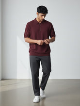 Classic Zipper Polo Shirt - Mehroon