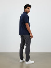 Classic Zipper Polo Shirt - Navy